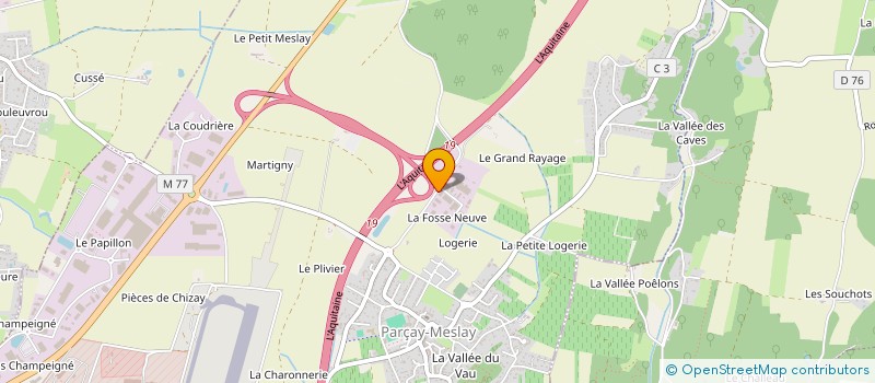 localisation de l'entreprise SCI LE GRAND RAYAGE à PARCAY-MESLAY