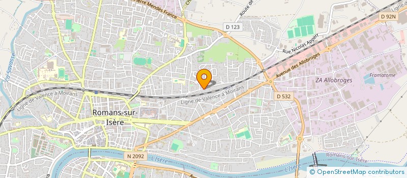 localisation de l'entreprise SCI LE GRESSIN  ROMANS-SUR-ISERE