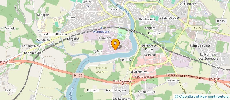 localisation de l'entreprise SCI LE GUENNEC TDC  LORIENT