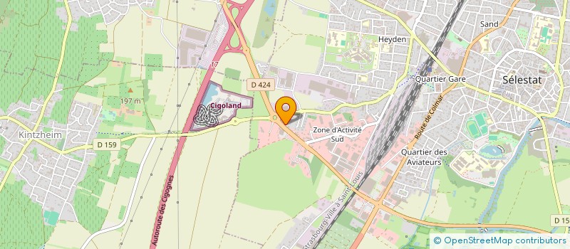 localisation de l'entreprise SCI LE HAHNENBERG  SELESTAT