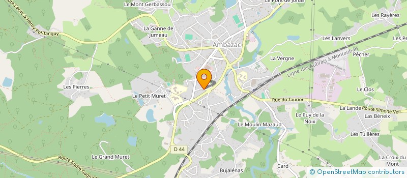 localisation de l'entreprise SCI LE HAMEAU DE BRUTINES  AMBAZAC