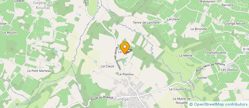 localisation de l'entreprise SCI LE HAMEAU DE LA SALLE  CUNEGES