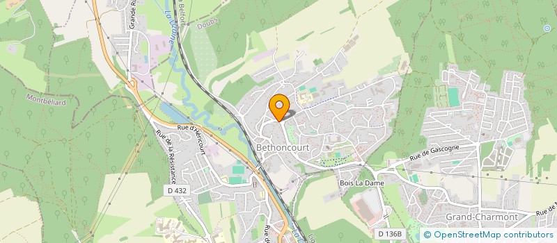 localisation de l'entreprise SCI LE HAUT  BETHONCOURT