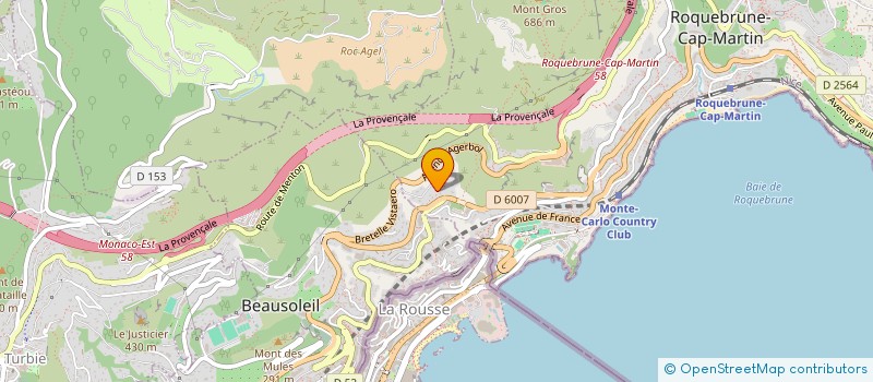 localisation de l'entreprise SCI LE HAUT DU CAP à ROQUEBRUNE CAP MARTIN