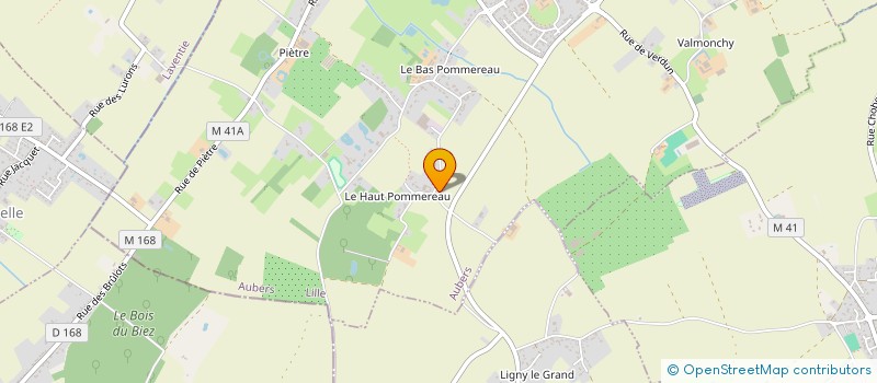 localisation de l'entreprise SCI LE HAUT POMMEREAU à AUBERS