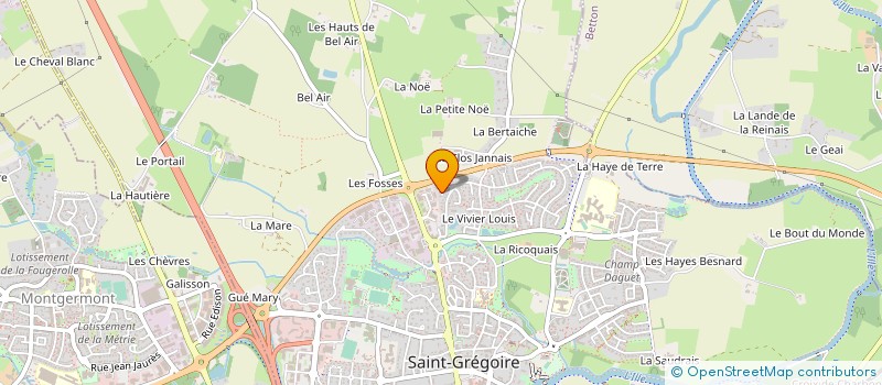 localisation de l'entreprise SCI LE HAUT TRAIT  SAINT-GREGOIRE
