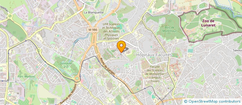 localisation de l'entreprise SCI LE HUNIER à MONTPELLIER
