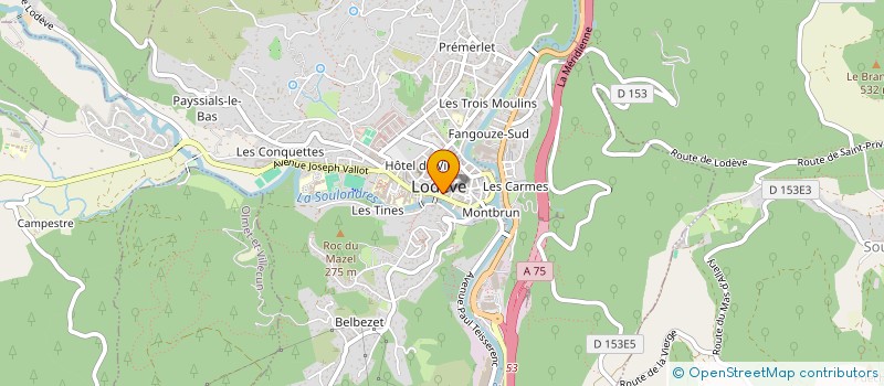 localisation de l'entreprise SCI LE JARDIN  LODEVE