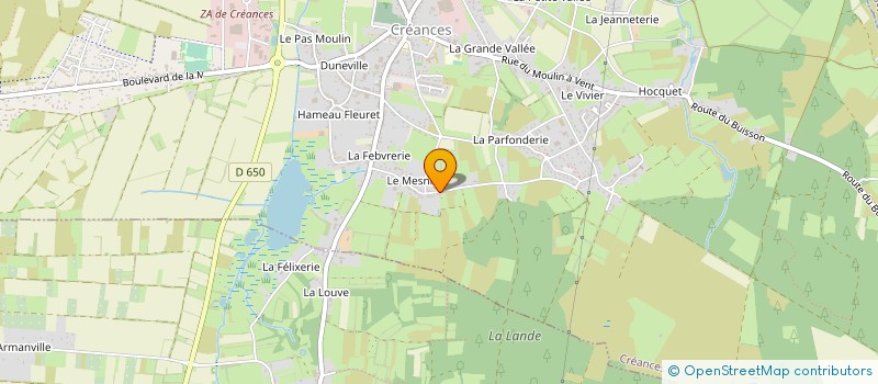 localisation de l'entreprise SCI LE JARDIN FLEURI à CREANCES