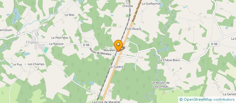 localisation de l'entreprise SCI LE JARISSOU  CHALAIS