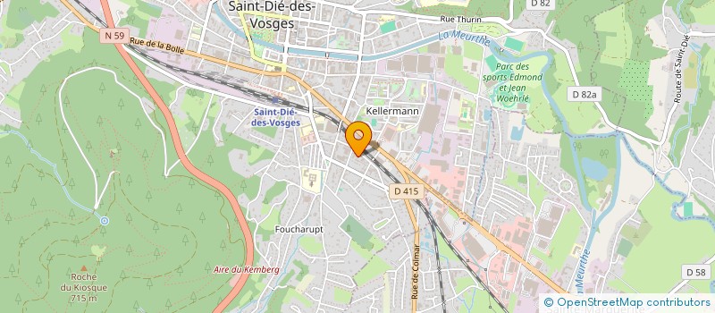 localisation de l'entreprise SCI LE JASMIN à SAINT-DIE-DES-VOSGES