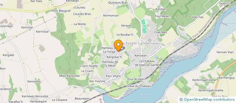 localisation de l'entreprise SCI LE JEAN  LA FOREST-LANDERNEAU