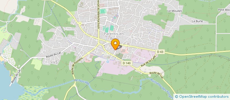 localisation de l'entreprise SCI LE KUTI  PARENTIS-EN-BORN