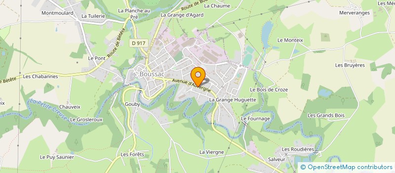 localisation de l'entreprise SCI LE LABOUSSE CHATEAU DE TREDION à BOUSSAC