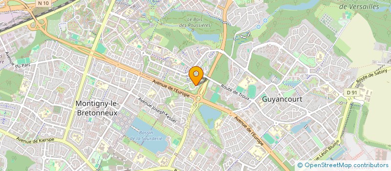 localisation de l'entreprise SCI LE LAGON BLEU  GUYANCOURT