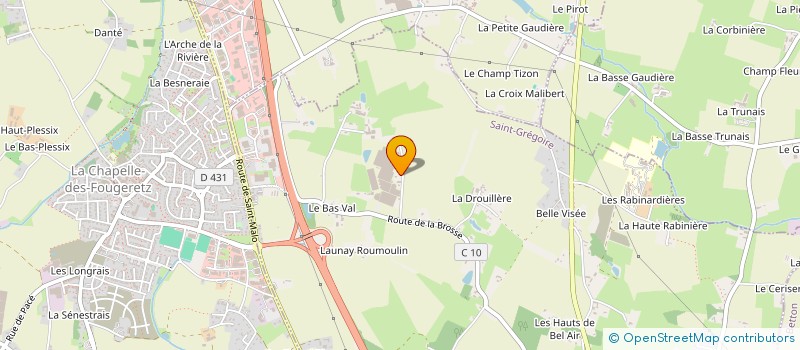 localisation de l'entreprise SCI LE LANDREL  SAINT-GREGOIRE