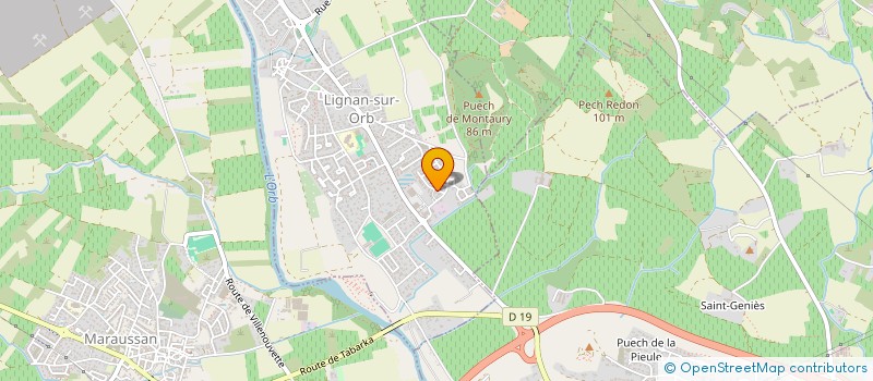 localisation de l'entreprise SCI LE LANGAR  LIGNAN-SUR-ORB