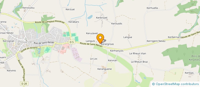 localisation de l'entreprise SCI LE LANGUIS  PLOUARZEL