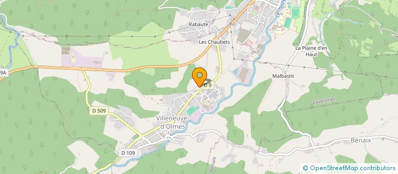 localisation de l'entreprise SCI LE LAOUZET à VILLENEUVE D'OLMES
