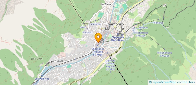 localisation de l'entreprise SCI LE LARZAY à CHAMONIX-MONT-BLANC