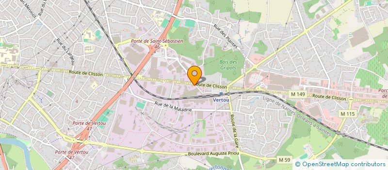 localisation de l'entreprise SCI LE LAURIER  VERTOU