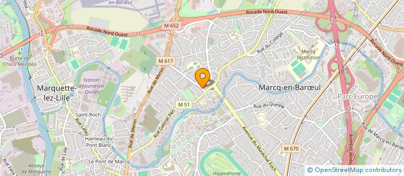 localisation de l'entreprise SCI LE LAZARO à MARCQ-EN-BARŒUL
