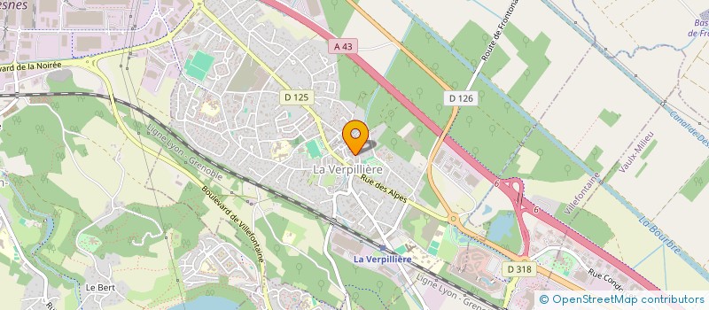 localisation de l'entreprise SCI LE LESDI  LA VERPILLIERE