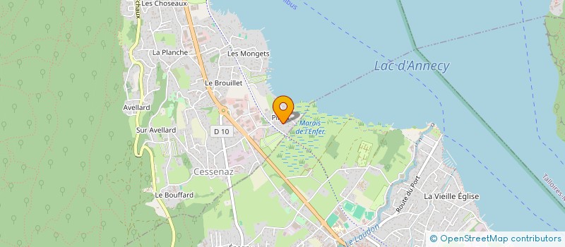 localisation de l'entreprise SCI LE LEZARD JAUNES DES RESSES  SEVRIER