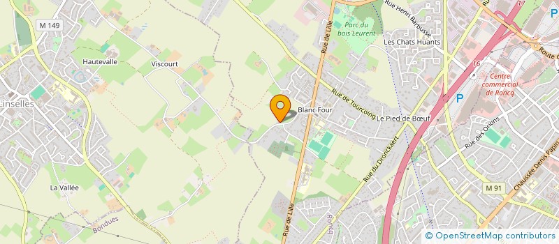 localisation de l'entreprise SCI LE LIEVRE à RONCQ