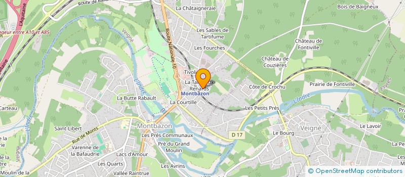 localisation de l'entreprise SCI LE LIEVRE BLANC  MONTBAZON