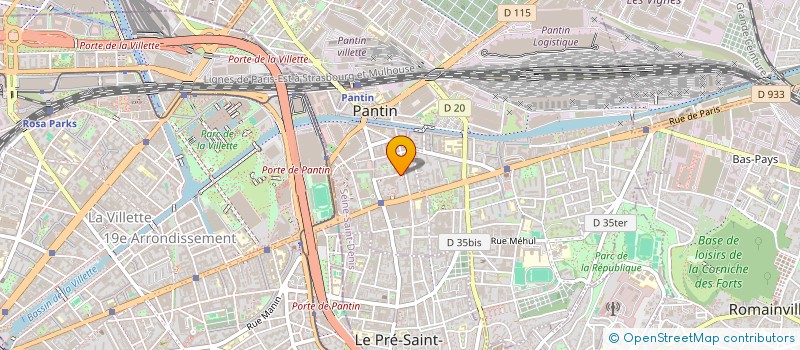 localisation de l'entreprise SCI LE LILAS  PANTIN