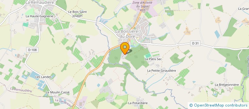 localisation de l'entreprise SCI LE LOGIS DE LA GAUDINIERE  LA BOISSIERE-DU-DORE