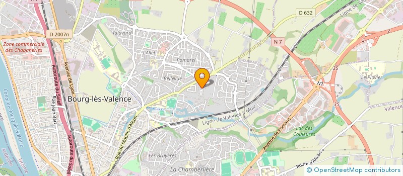 localisation de l'entreprise SCI LE LOGIS DES CHATAIGNIERS  BOURG-LES-VALENCE