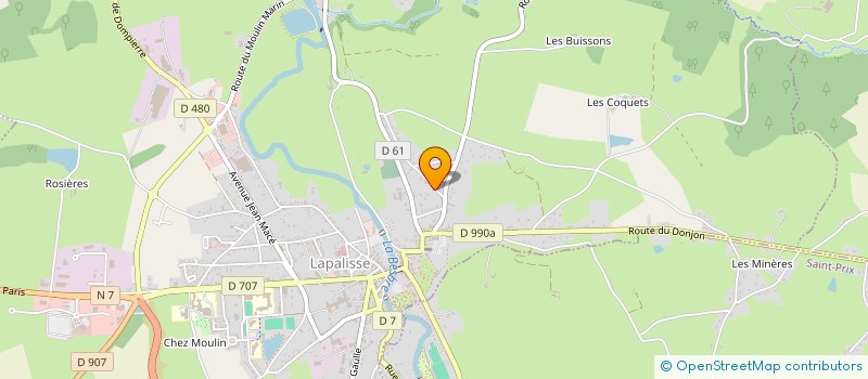 localisation de l'entreprise SCI LE LOGIS DES ETOILES  LAPALISSE