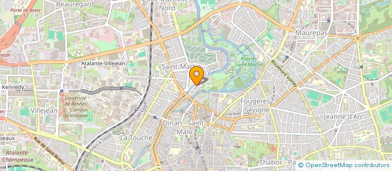 localisation de l'entreprise SCI LE LONG DU CANAL  RENNES