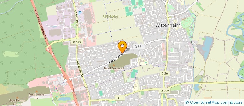 localisation de l'entreprise SCI LE LYS  WITTENHEIM