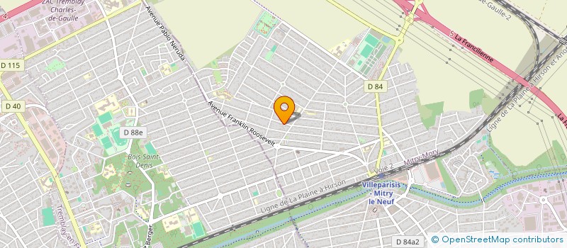 localisation de l'entreprise SCI LE LYS  MITRY-MORY