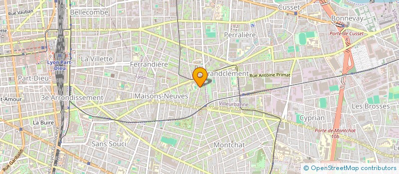 localisation de l'entreprise SCI LE LYS  VILLEURBANNE