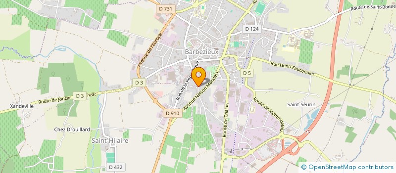 localisation de l'entreprise SCI LE MAI  BARBEZIEUX-SAINT-HILAIRE