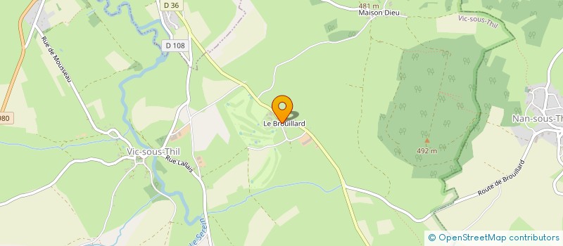 localisation de l'entreprise SCI LE MANEGE DU BROUILLARD  VIC-SOUS-THIL