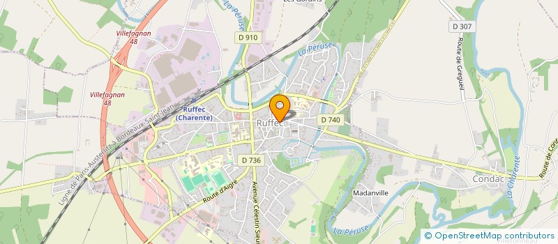 localisation de l'entreprise SCI LE MANOIR DE VALLIERES  RUFFEC