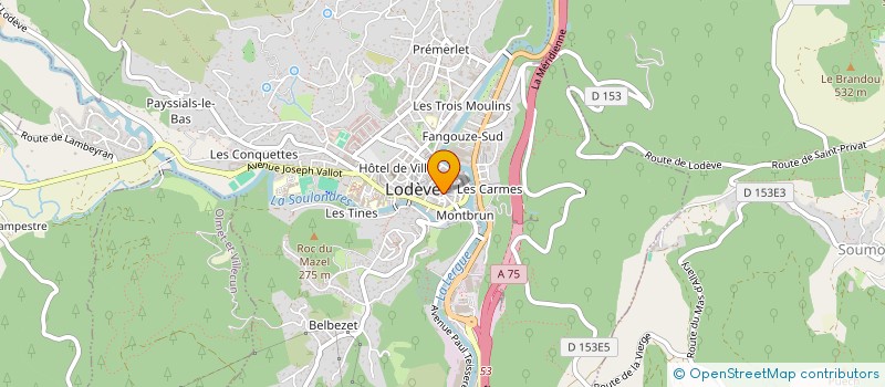 localisation de l'entreprise SCI LE MARCHE  LODEVE