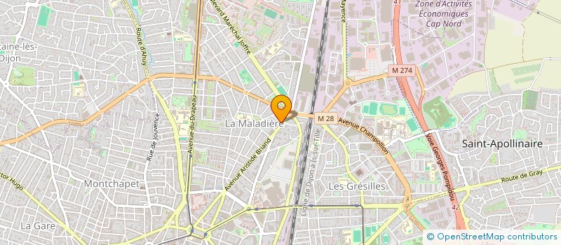 localisation de l'entreprise SCI LE MARIVAUX à DIJON
