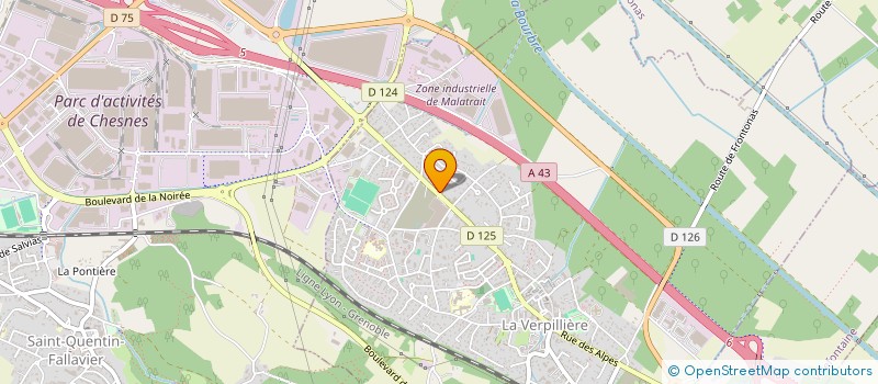 localisation de l'entreprise SCI LE MARRONNIER  LA VERPILLIERE