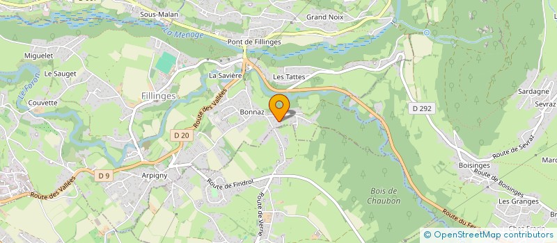 localisation de l'entreprise SCI LE MARRONNIER  FILLINGES