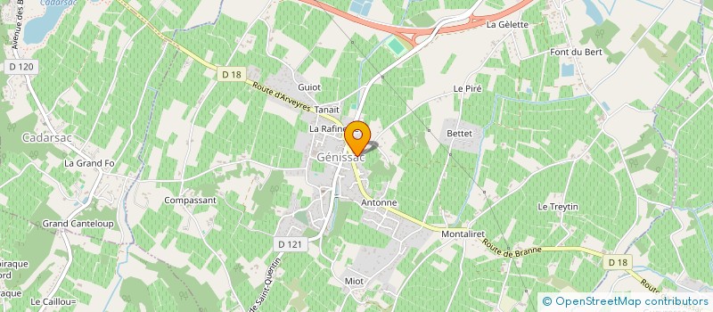 localisation de l'entreprise SCI LE MARRONNIER  GENISSAC