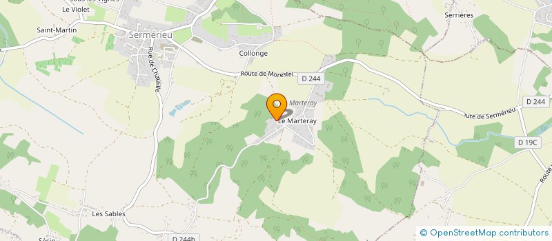 localisation de l'entreprise SCI LE MARTERAY  SERMERIEU