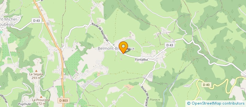 localisation de l'entreprise SCI LE MAS  BELMONT-BRETENOUX