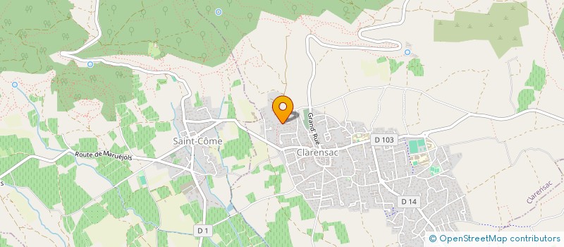 localisation de l'entreprise SCI LE MAS  CLARENSAC