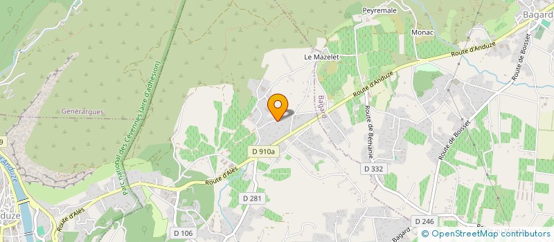 localisation de l'entreprise SCI LE MAS DU MONTEAU  BOISSET-ET-GAUJAC